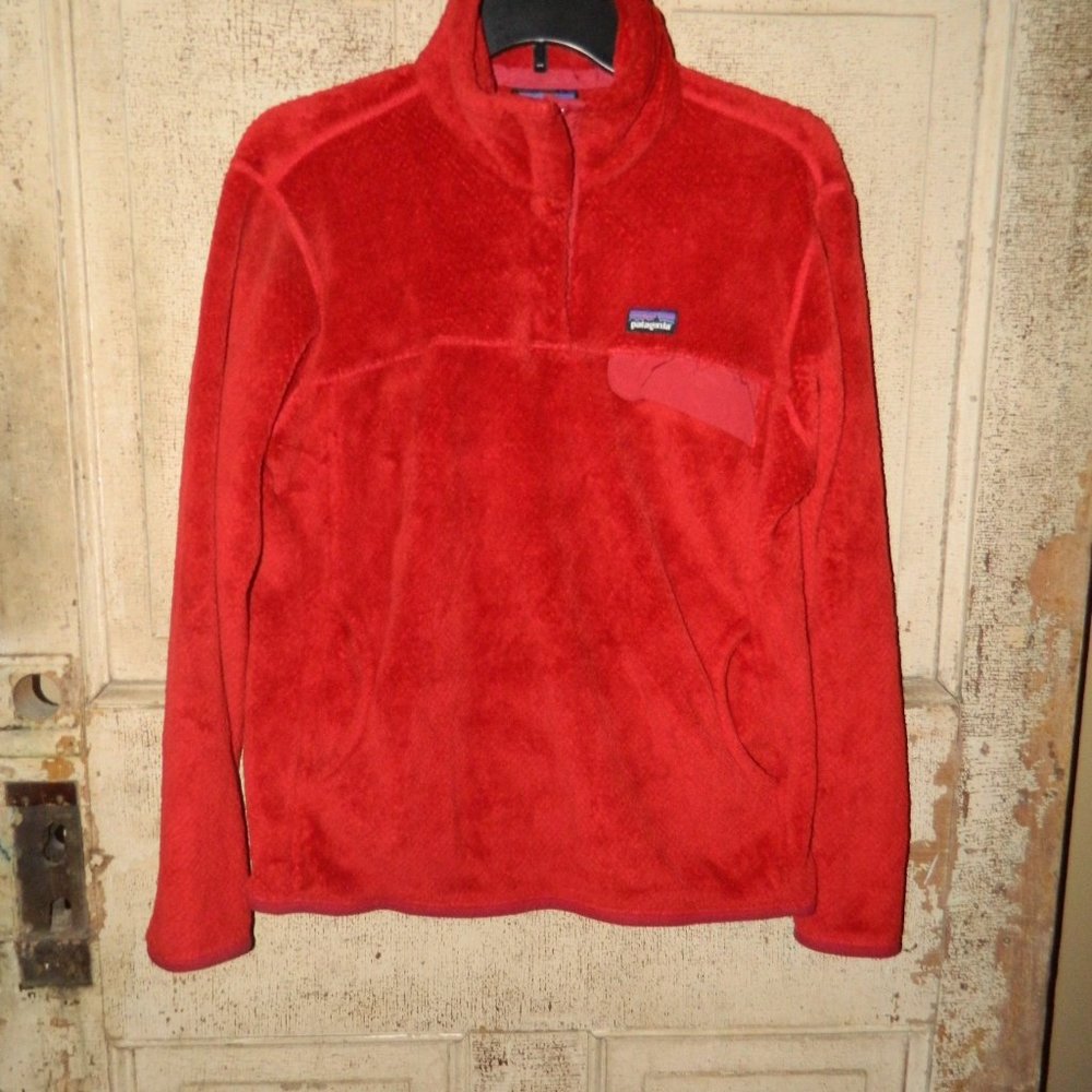 Patagonia Re-Tool Snap-T Red Fleece Pullover Womens Size L